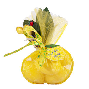 Quintetto di saponette al limone, 25 gr cad., confezione in tulle, Roma