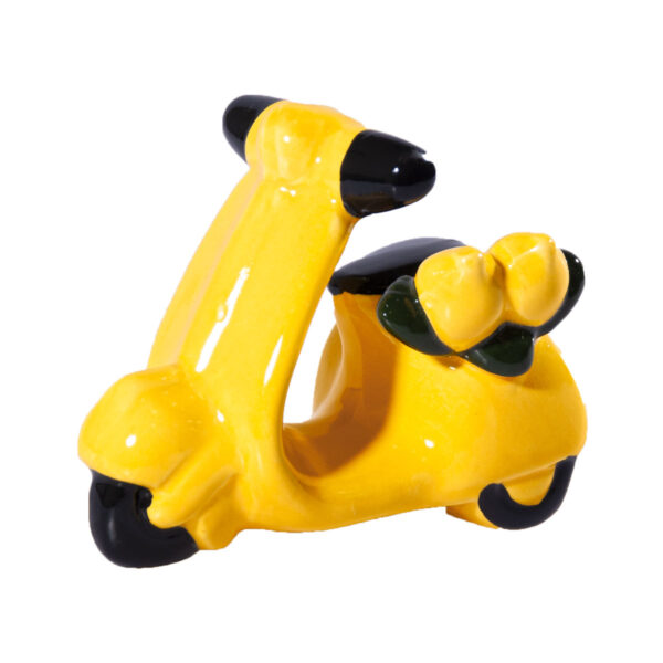 Moto piccola in ceramica + Caramelle frizzanti al limone, 30 g