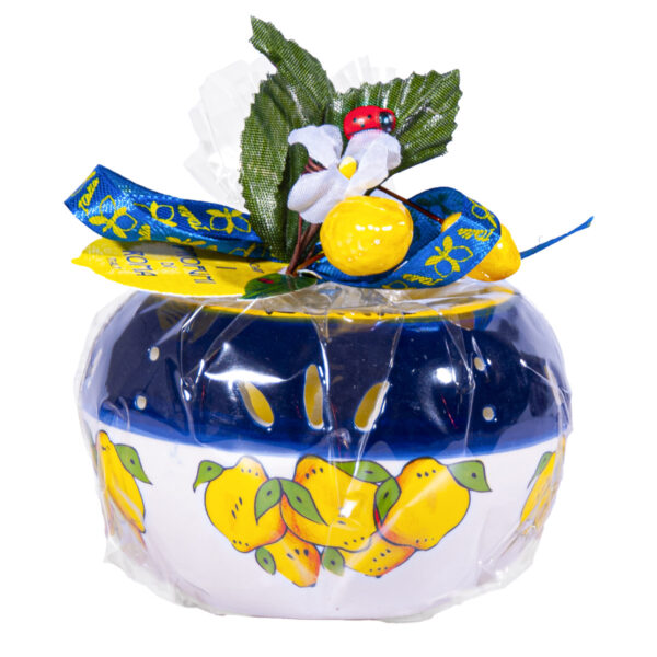 Candela profumata al limone in portacandela in ceramica tondo, Roma, soggetti vari - Image 3