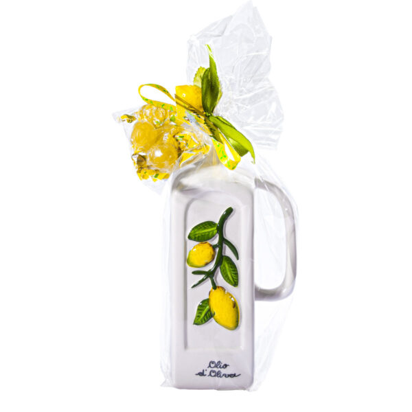 Oliera rettangolare in ceramica con manico + Caramelle frizzanti al limone 30 g - Image 3