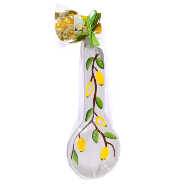Poggiamestolo in ceramica gigante + Caramelle frizzanti al limone 30 g - Image 3