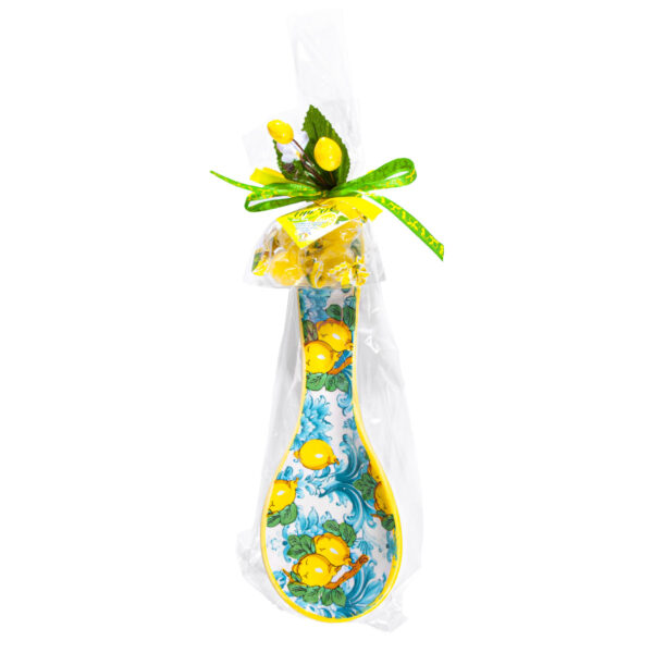 Poggiamestolo in ceramica piccolo, soggetti vari + Caramelle frizzanti al limone 30 g - Image 6
