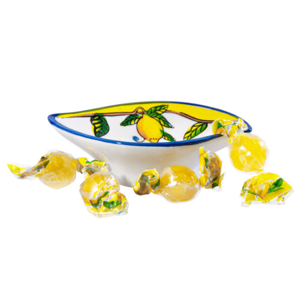 Portasaponetta in ceramica “goccia" + Caramelle frizzanti al limone 30 g - Image 2