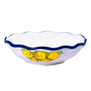 Portasaponetta in ceramica dal bordo ondulato + Caramelle frizzanti al limone 30 g