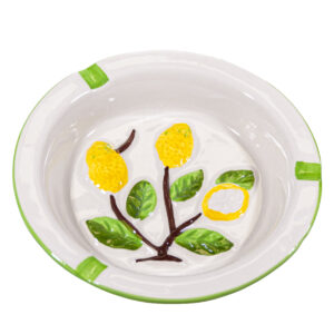 Posacenere rotondo in ceramica + Caramelle frizzanti al limone 30 g