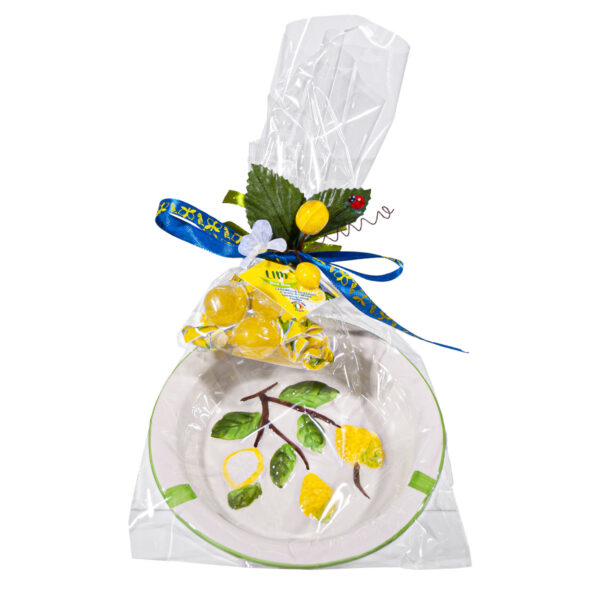 Posacenere rotondo in ceramica + Caramelle frizzanti al limone 30 g - Image 3