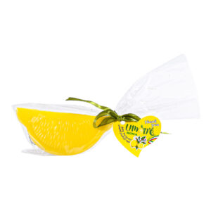 Saponetta a forma di spicchio di limone, 55 g, confezione in cellophane