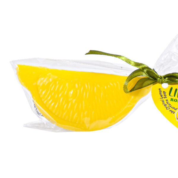 Saponetta a forma di spicchio di limone, 55 g, confezione in cellophane - Image 2