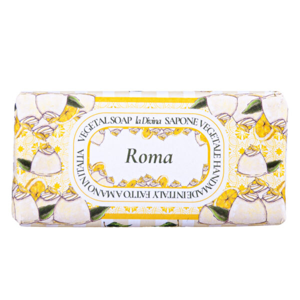 Saponetta vegetale rigata, Delizia al limone, 100 g, Roma