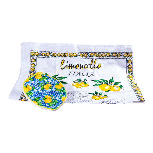 Sottopentola in ceramica + Canovaccio + Caramelle frizzanti al limone 30 g - Image 2