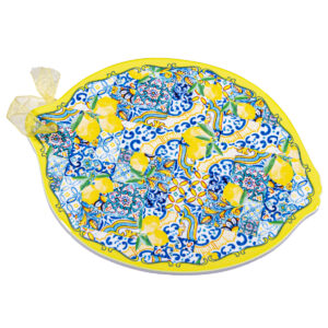Sottopentola in ceramica gialla + Canovaccio + Caramelle frizzanti al limone 30 g