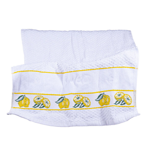 Asciugamano con ricamo limoni + saponetta a forma di limone 15 g, varie colorazioni - Image 6