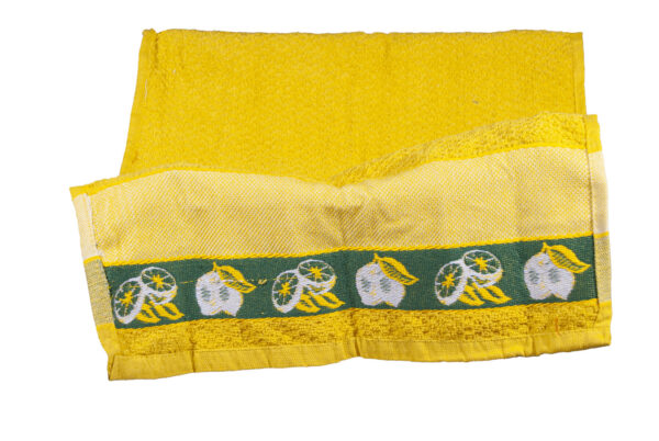 Asciugamano con ricamo limoni + saponetta a forma di limone 15 g, varie colorazioni - Image 2