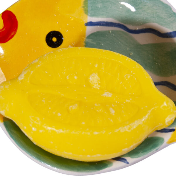 Pesciolino di ceramica piccolo + saponetta limone 27 g - Image 2